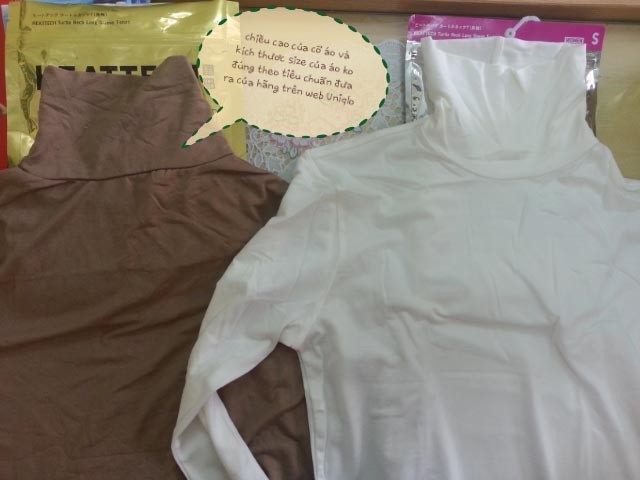 Kích thước cổ áo, tay áo, chiều dài áo của hàng fake không theo một tiêu chuẩn nào quy định, khác hoàn toàn với thông tin từ hãng