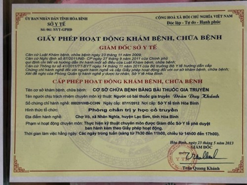 Bài thuốc của Lương y Đoàn Duy Khánh