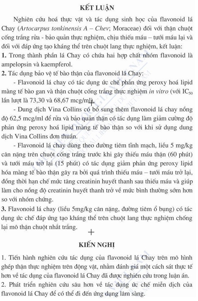Tham khảo kết luận của luận án