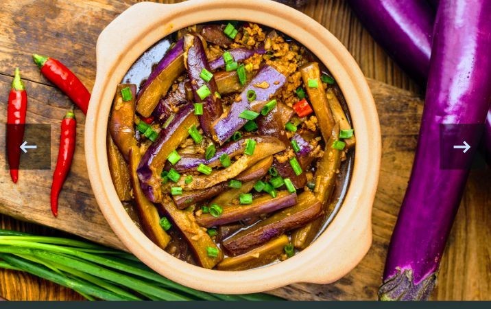 1. Cà tím om thịt băm