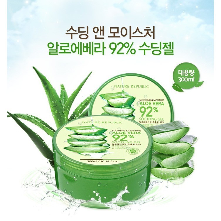 Gel Nha Đam Lô Hội Nature Republic 92% - Chính hãng 100% Hàn Quốc 68k