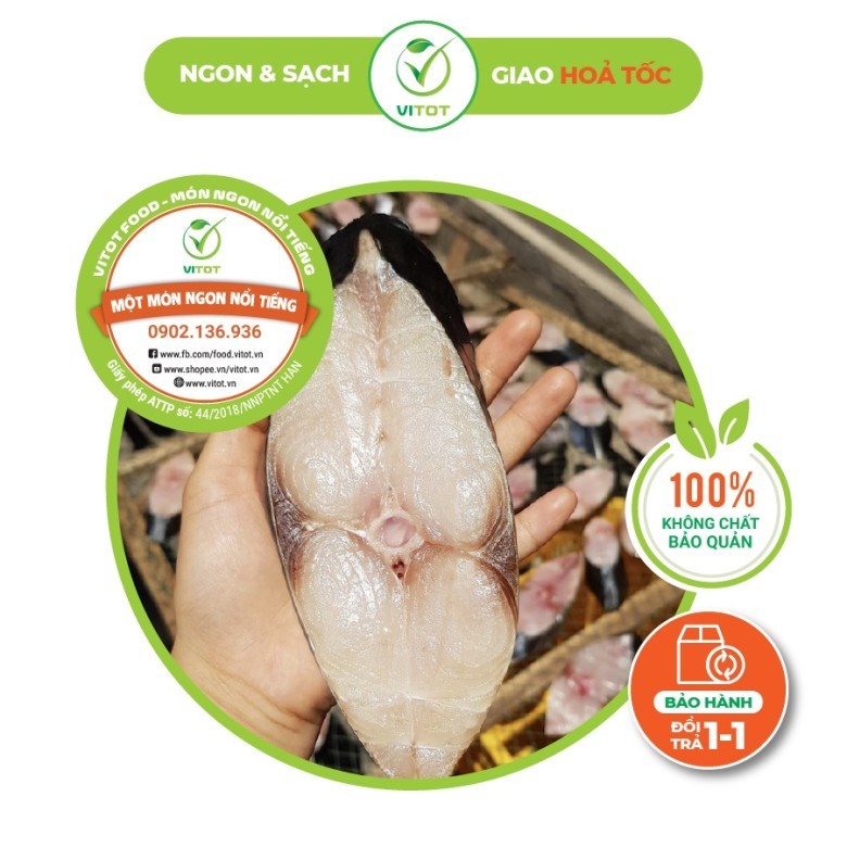 Cá Thu Tươi Cắt Khúc VITOT Thịt Cá Thơm Ngon Nhiều Béo Nhiều Đạm