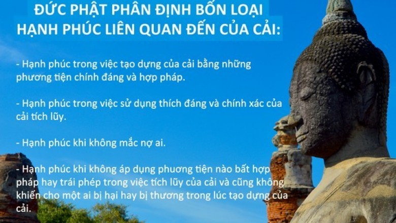 Đức Phật khuyến khích các đệ tử trong khi tạo dựng của cải phải tôn trọng nguyên tắc đạo lý.