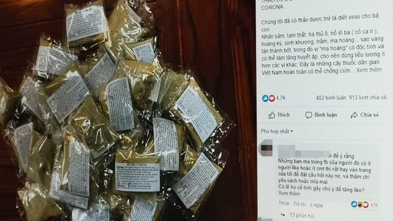 Thực hư việc thảo dược có thể diệt virus corona lan truyền trên mạng xã hội