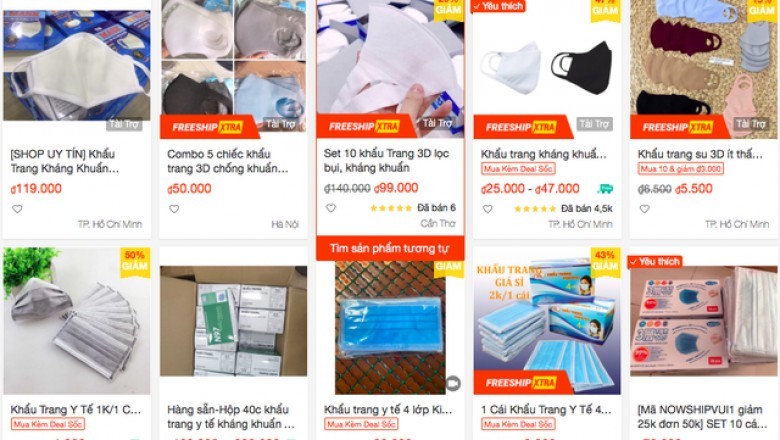 26.400 sản phẩm khẩu trang y tế, nước sát khuẩn vi phạm trên sàn thương mại điện tử bị gỡ bỏ vì lợi dụng COVID-19