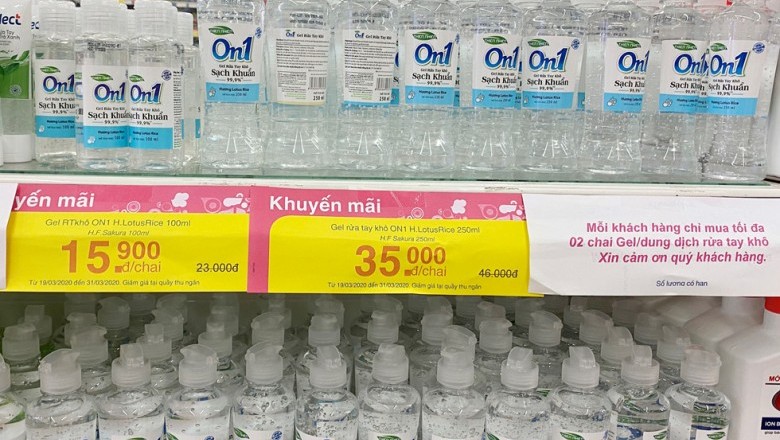 Nhập nhèm sản phẩm gel rửa tay khô sạch khuẩn 99,9%
