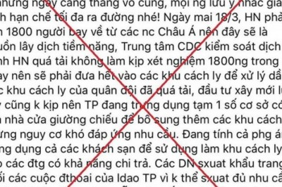Bị phạt vì tung tin 'dự họp khẩn với Chủ tịch Hà Nội'