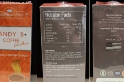 Sản phẩm Candy B+ Coffee Extra Power chứa chất không được cấp phép tại Việt Nam
