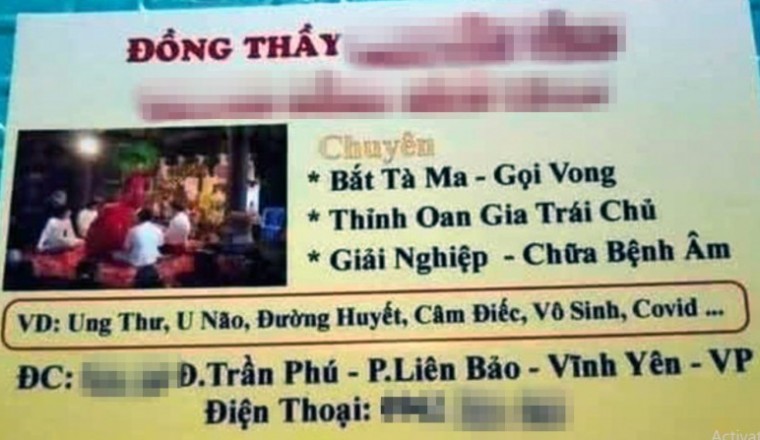 Cô đồng ở Vĩnh Phúc 'chém gió' có khả năng chữa trị Covid-19