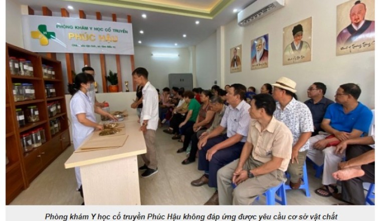Phòng khám Y học cổ truyền Phúc Hậu bị rút giấy phép yêu cầu ngừng hoạt động