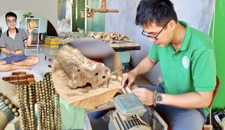 Kỹ sử bỏ phố về quê khơi nghiệp thành công từ cây dó bầu