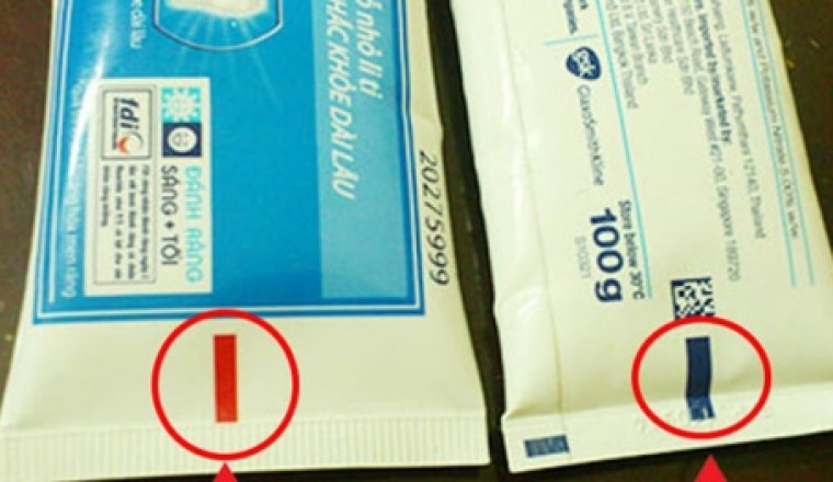 Vạch màu dưới đáy tuýp kem đánh răng có ý nghĩa gì?